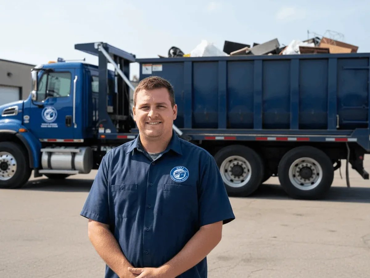 NWJ Dumpster Rental Newark driver